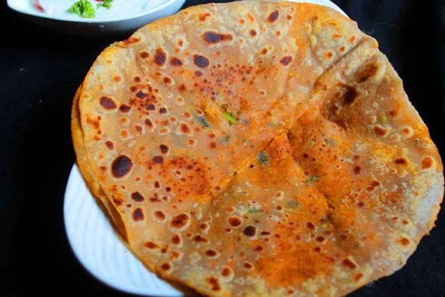 Carrot Paratha (Grated Carrot Stuffed Paratha)