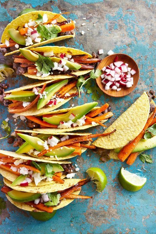 Carrot and Black Bean Tacos