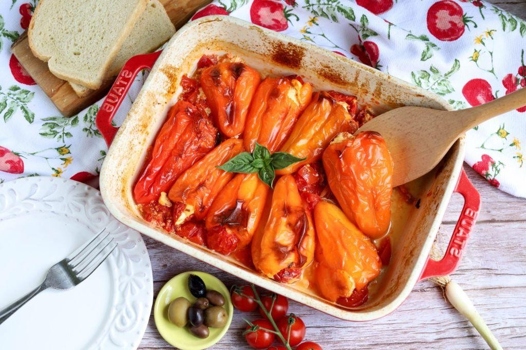 Carrot and Feta Stuffed Peppers