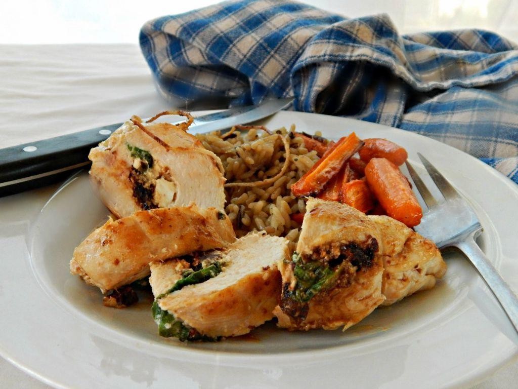 Carrot and Spinach Stuffed Chicken
