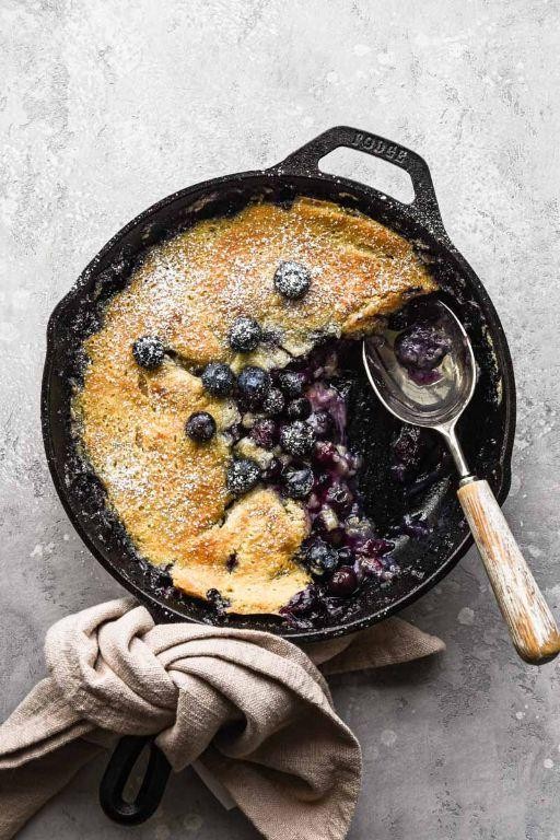 Cast Iron Skillet Blueberry Cobbler