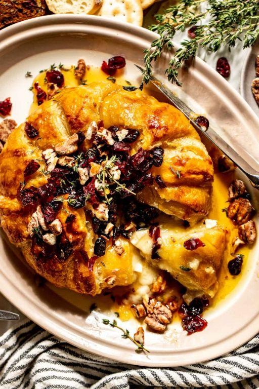 Celestial Oil Baked Brie with Cranberries