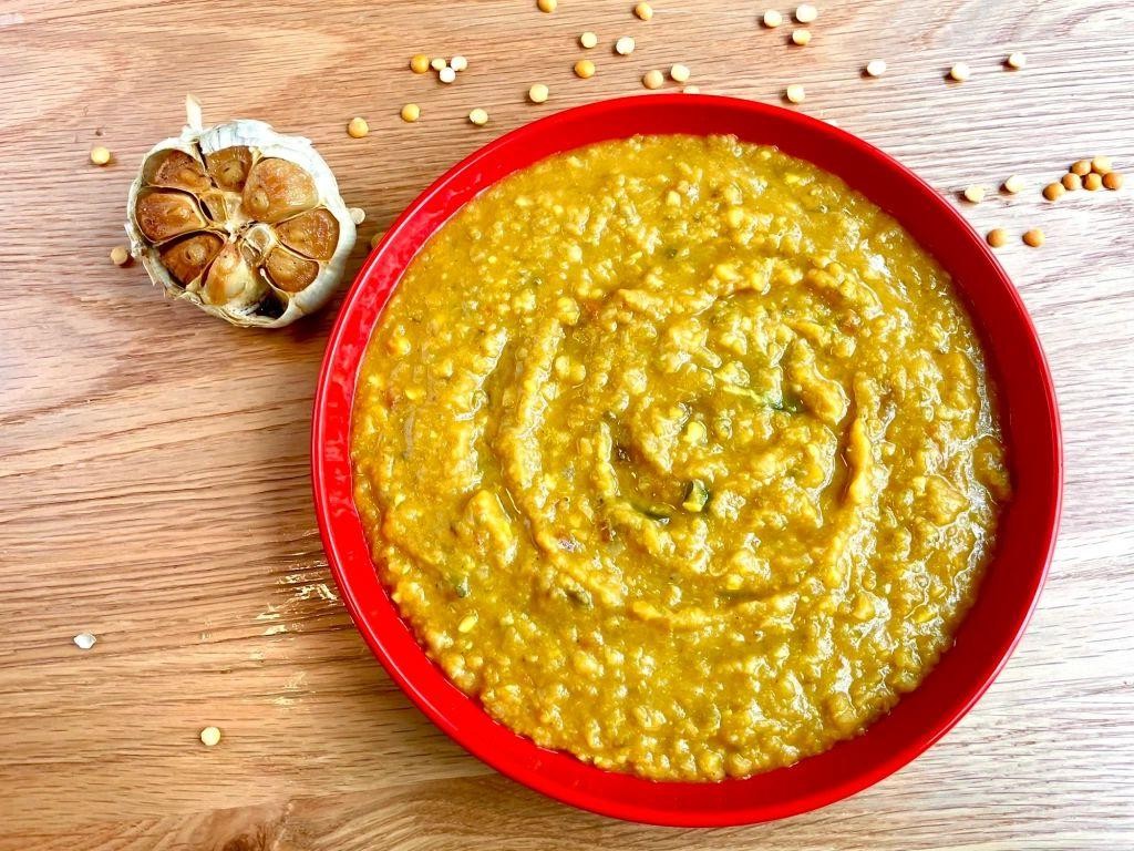 Chana Dal with Roasted Garlic