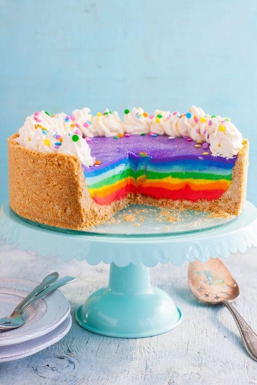 Cheesecake Rainbow Layer Cake