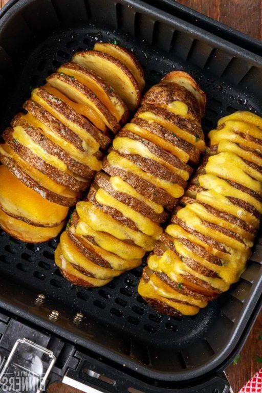 Cheesy Air Fryer Hasselback Potatoes