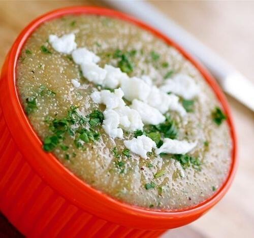 Cheesy Amaranth Polenta with Herbs