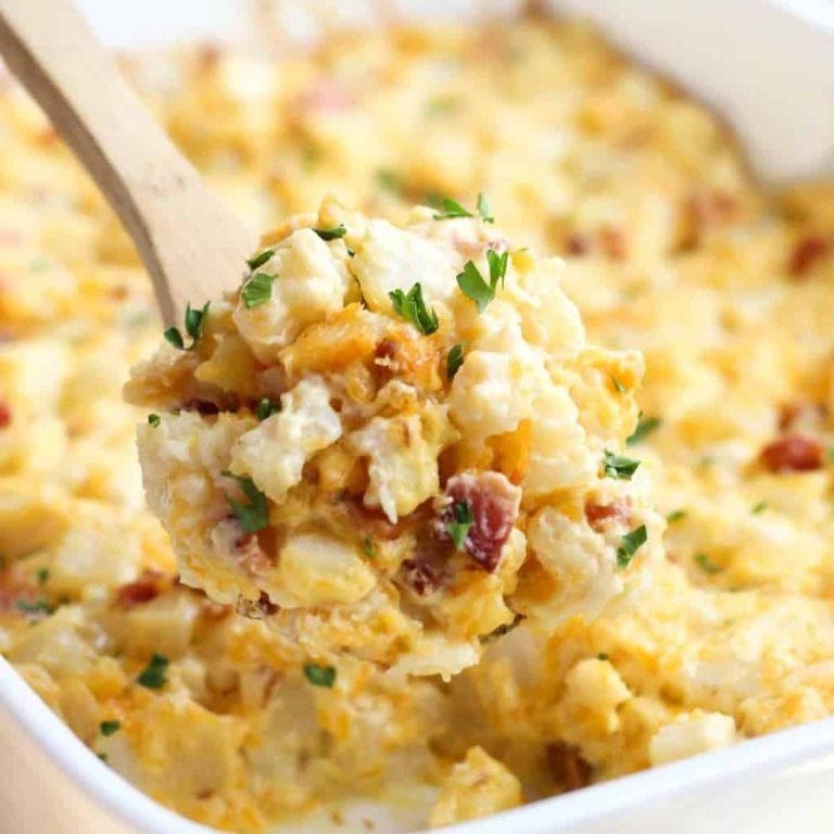 Cheesy Bacon Baby Dutch Yellow Potato Casserole