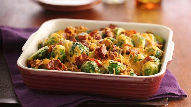 Cheesy Bacon Brussels Sprouts