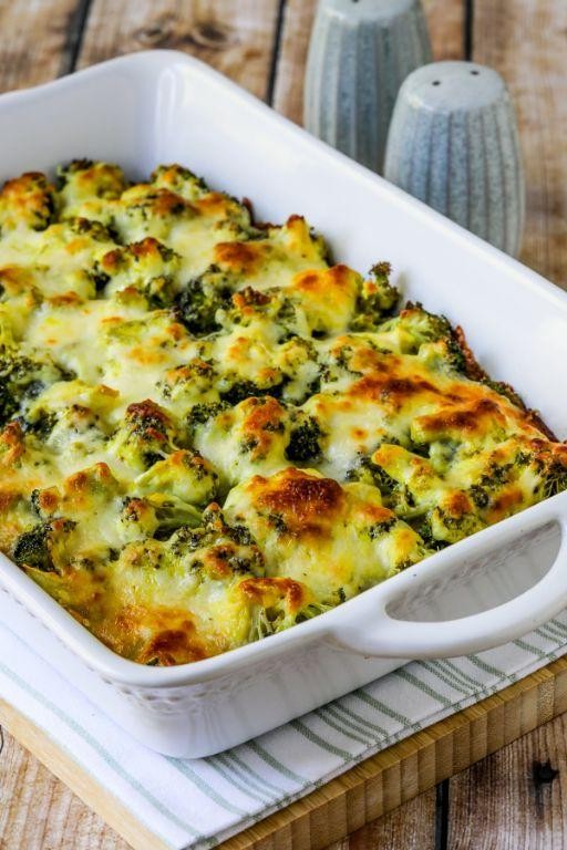 Cheesy Broccoli and Cauliflower Rice Casserole