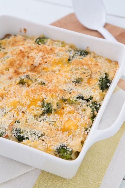 Cheesy Brown Rice and Broccoli Casserole
