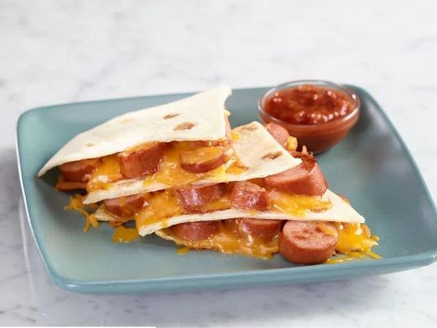 Cheesy Eckrich Sausage Quesadillas