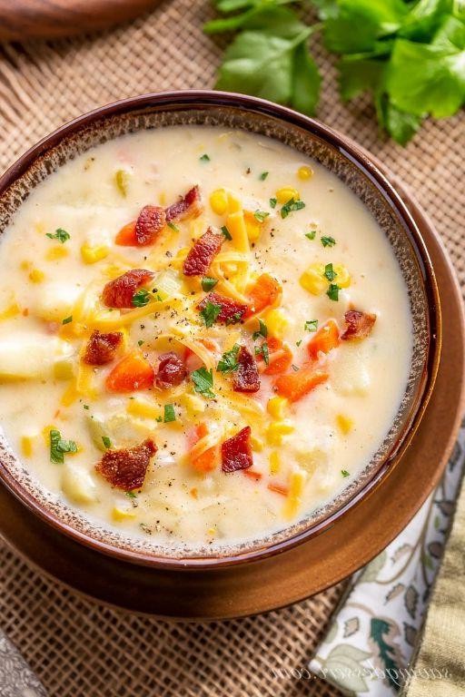 Cheesy Potato and Corn Chowder