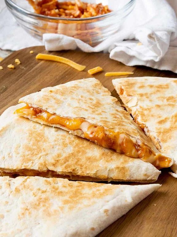 Cheesy Quesadilla Triangles
