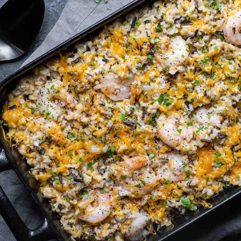 Cheesy Shrimp and Rice Casserole