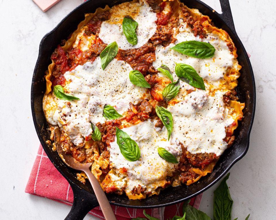 Cheesy Skillet Lasagna