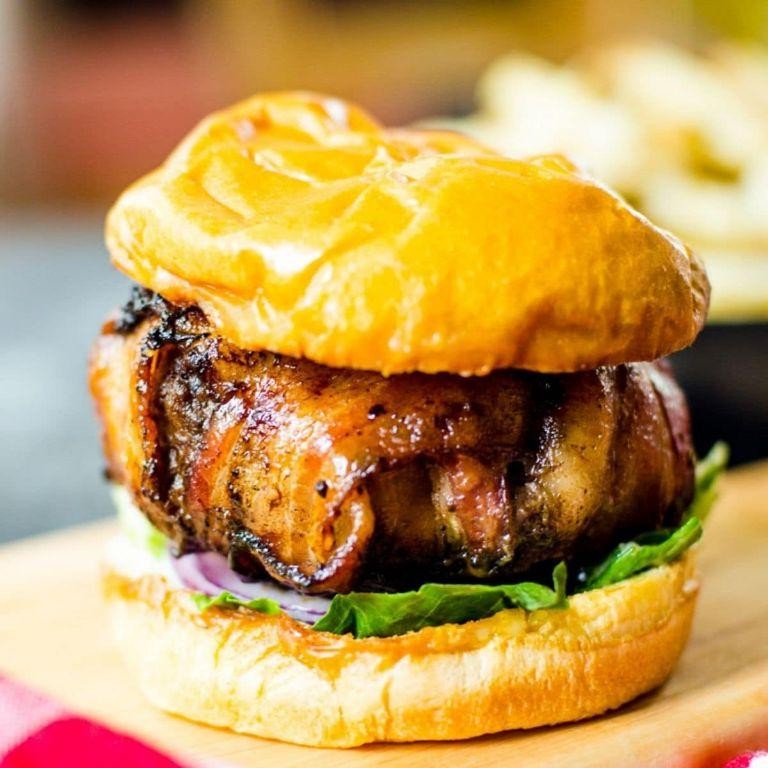 Cheesy Stuffed Bacon Hamburger Patty