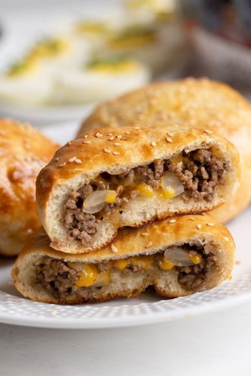 Cheesy Stuffed Hamburger Buns
