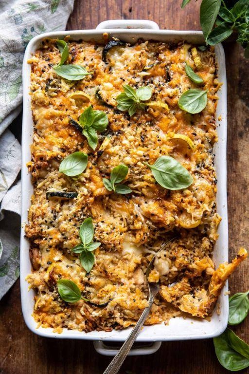 Cheesy Zucchini and Rice Casserole