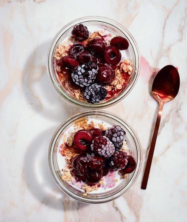 Cherry Almond Butter Overnight Oats