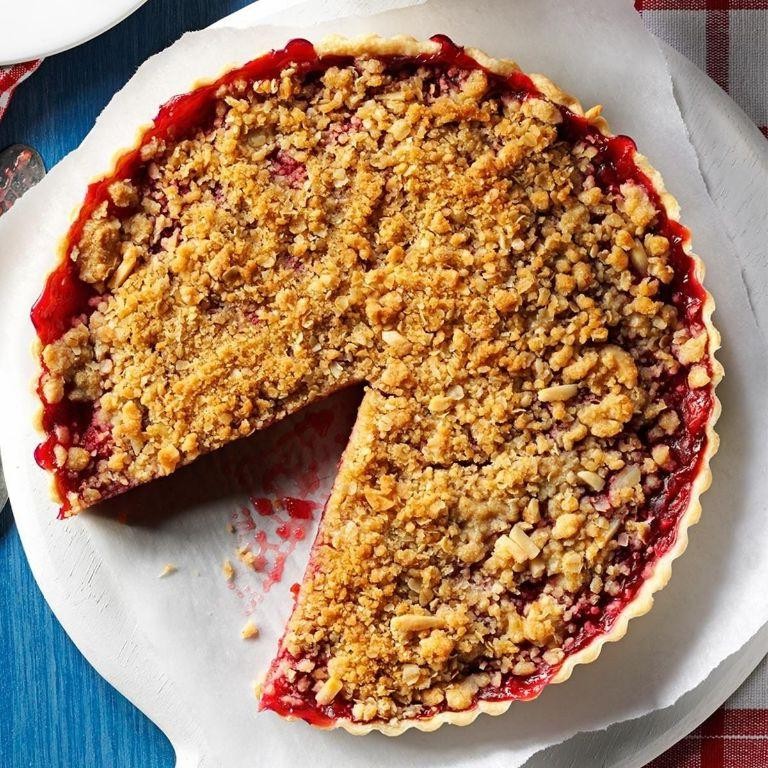 Cherry Almond Streusel Pie