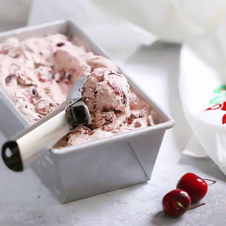 Cherry Vanilla Keto Ice Cream