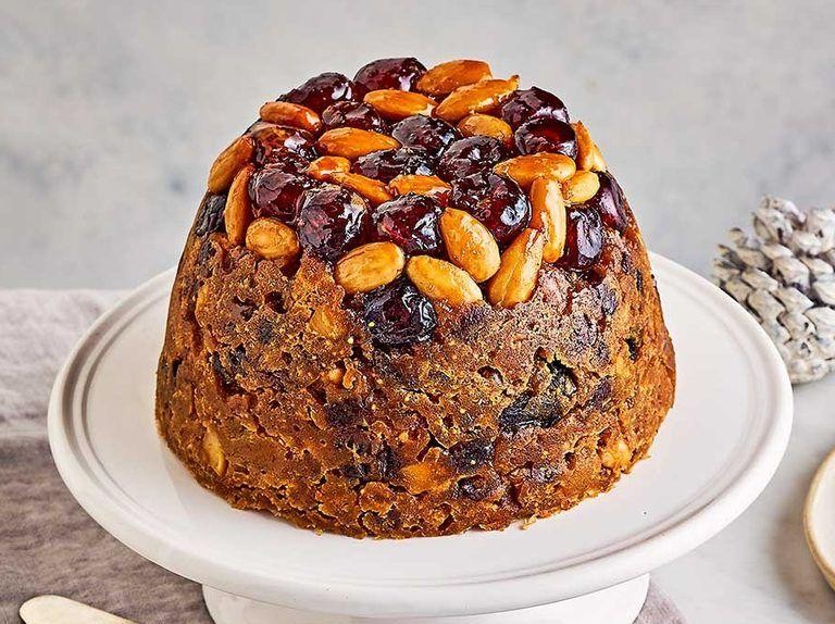 Cherry and Almond Christmas Pudding