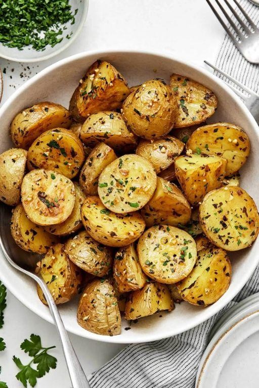 Chervil and Garlic Roasted Potatoes