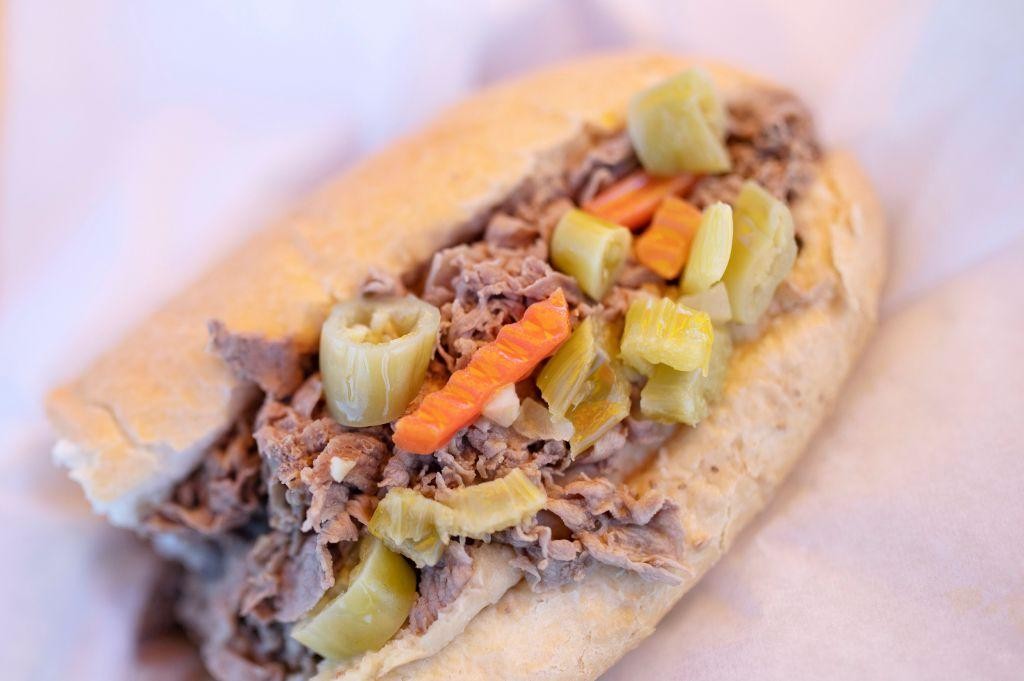 Chicago Beef and Mozzarella Stuffed Sandwich