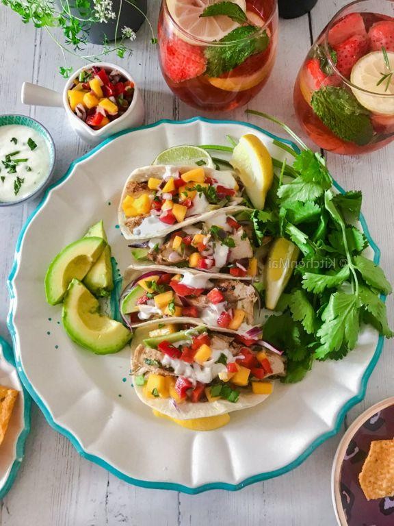 Chicken Breast Tacos with Mango Salsa