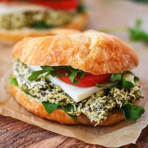 Chicken Pesto Croissant Sandwich