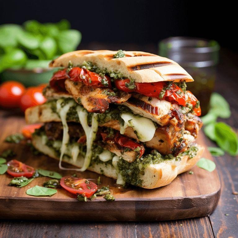 Chicken Pesto Sub with Sun-Dried Tomatoes