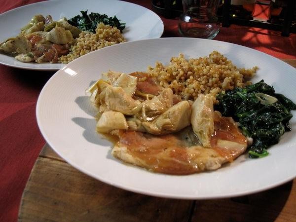 Chicken Saltimbocca with Artichoke Hearts