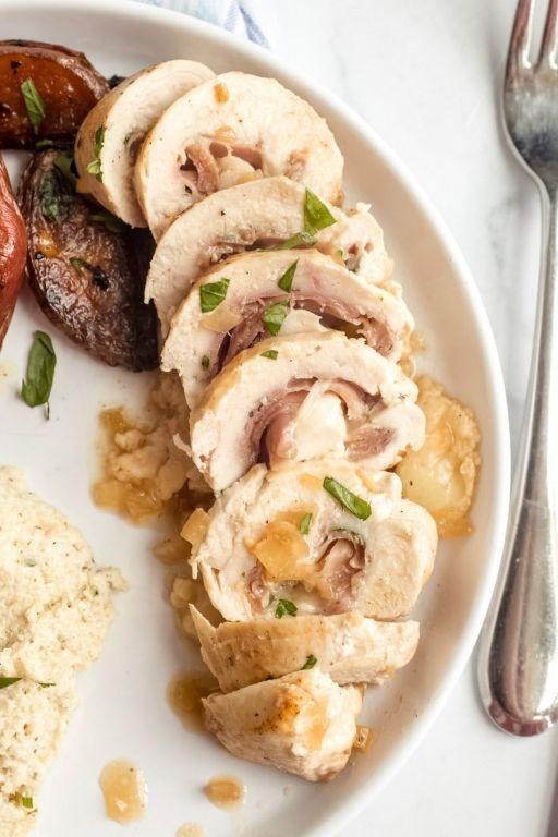 Chicken Saltimbocca with Caramelized Onions