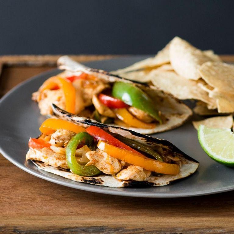 Chicken and Bell Pepper Fajitas