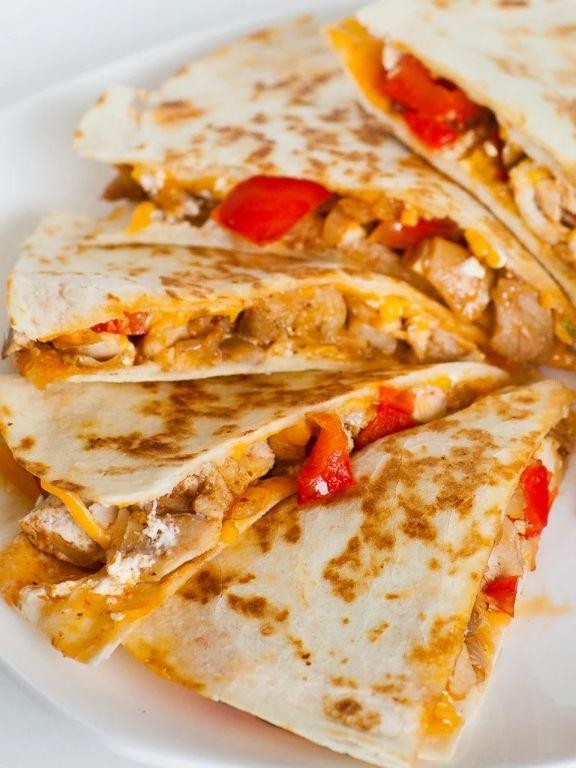Chicken and Bell Pepper Quesadillas