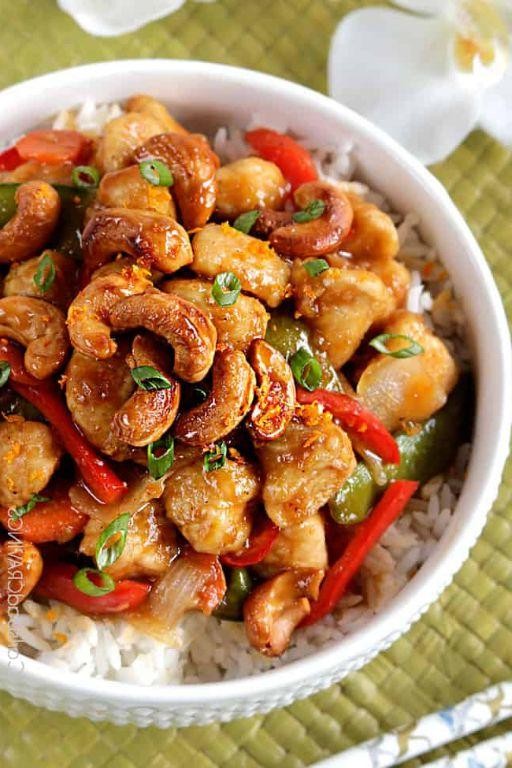 Chicken and Bell Pepper Stir-Fry with Cashews