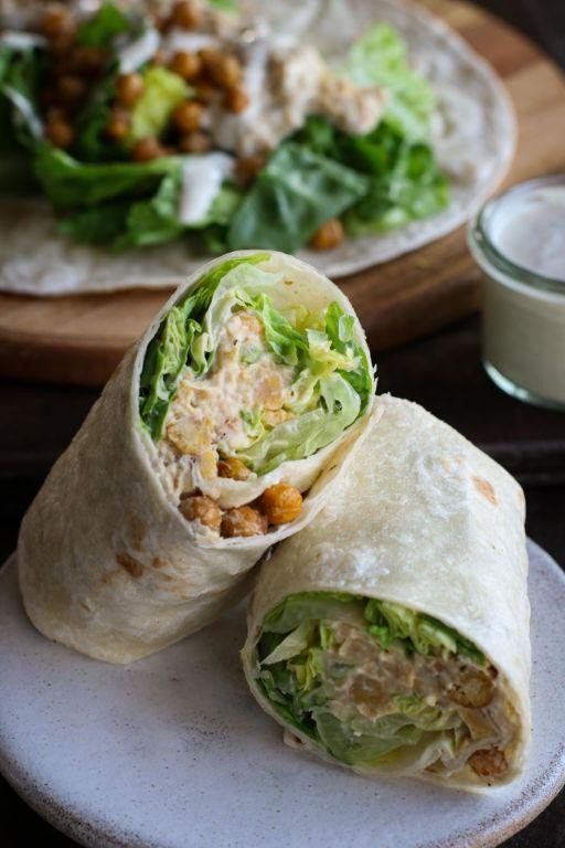 Chickpea Caesar Wrap