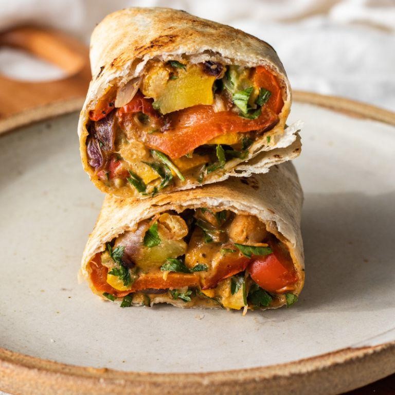 Chickpea Falafel Wrap with Tahini Sauce