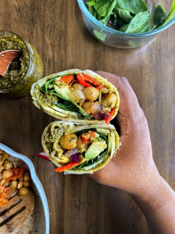Chickpea Pesto Wrap