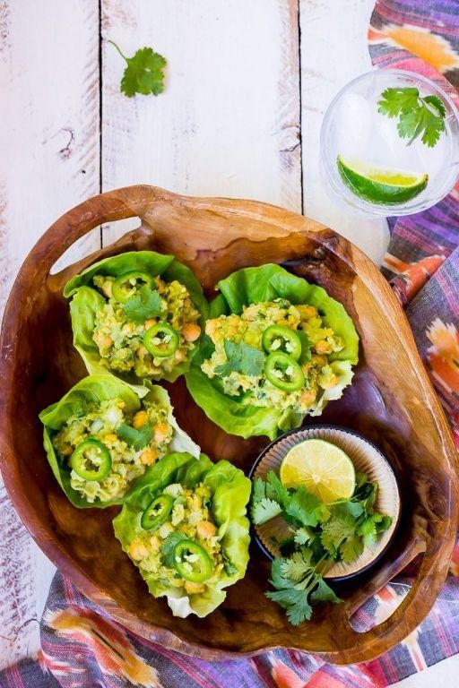 Chickpea and Avocado Lettuce Wraps