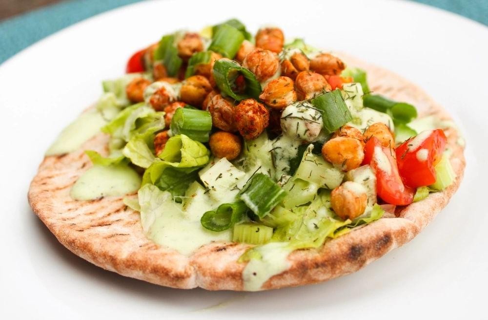 Chickpea and Cucumber Tzatziki Wrap