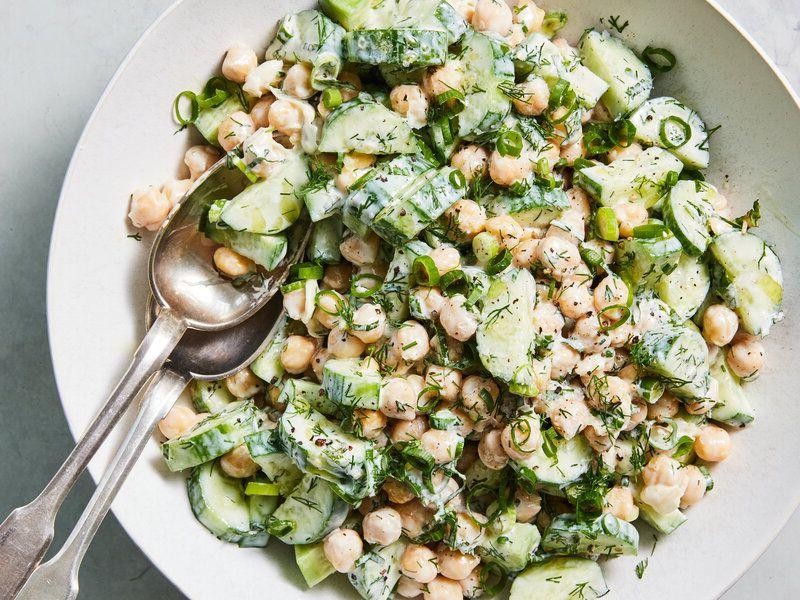 Chickpea and Cucumber Yogurt Salad