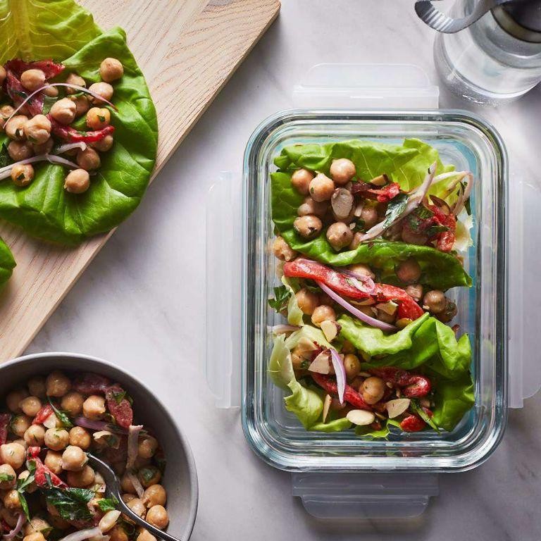 Chickpea and Roasted Red Pepper Wrap