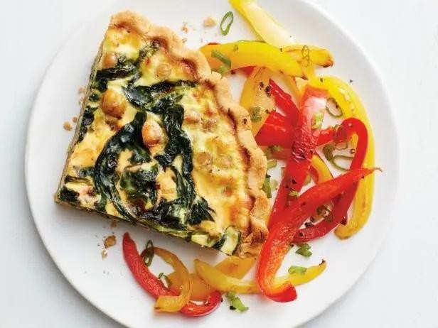 Chickpea and Spinach Vegetarian Quiche