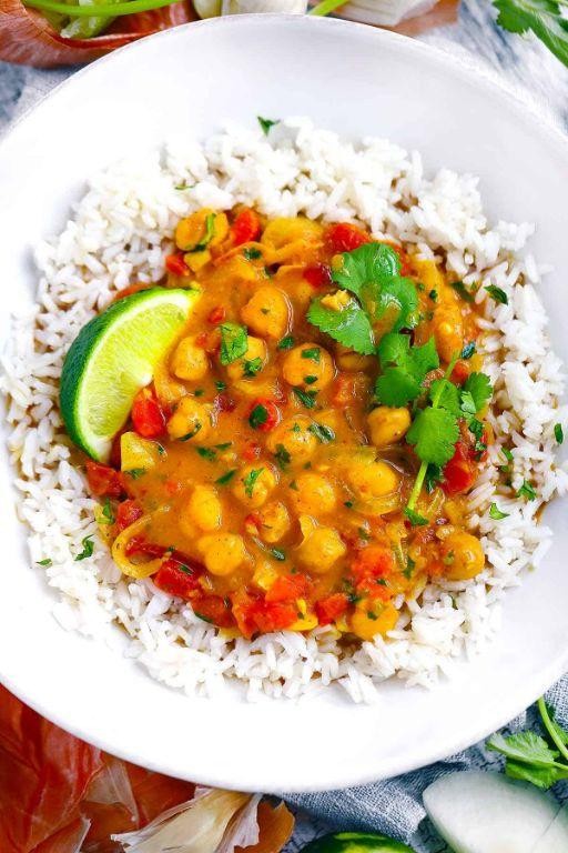 Chickpea and Tomato Coconut Rice