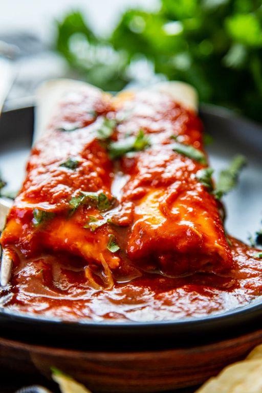 Chili Colorado Enchiladas with Homemade Sauce