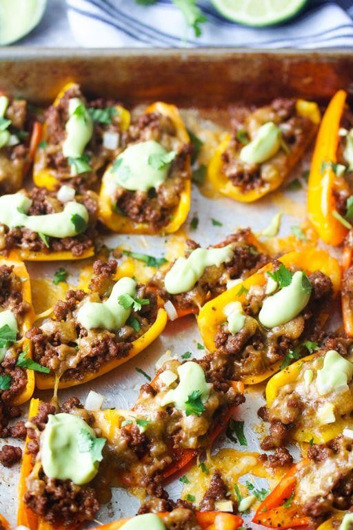 Chili Colorado Nachos with Avocado Crema