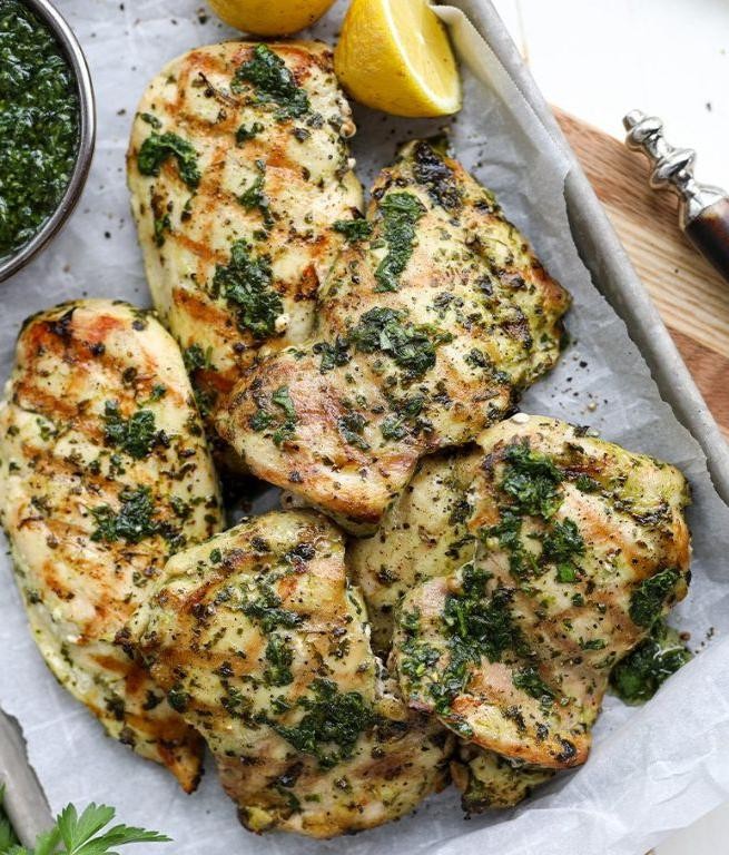 Chimichurri Grilled Chicken Thighs