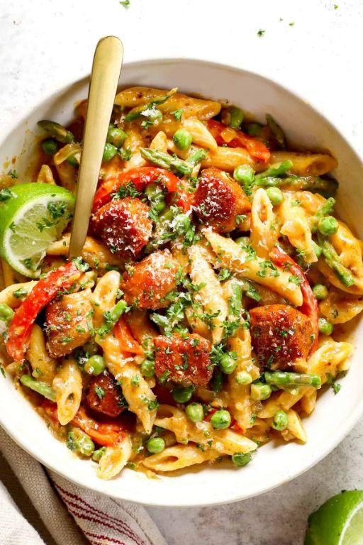 Chipotle Lime Shredded Chicken Pasta