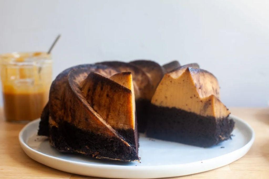 Choco Flan Cake with Dulce de Leche Swirl